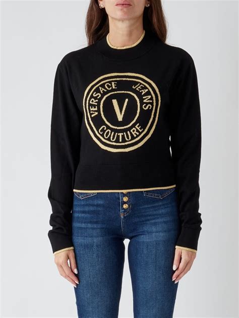 maglie nere versace|Maglieria Donna Jeans Couture .